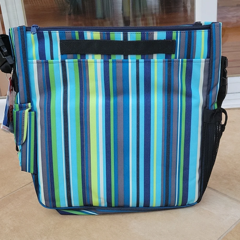 Skip Hop Duo diaper bag in blue stripe